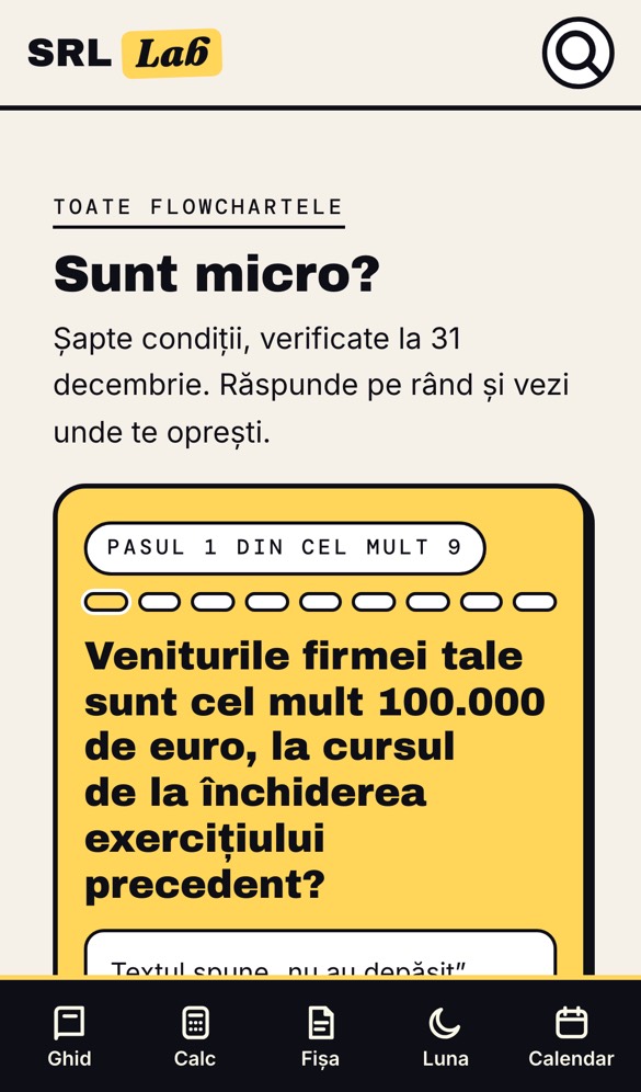 Flowchartul Sunt micro?